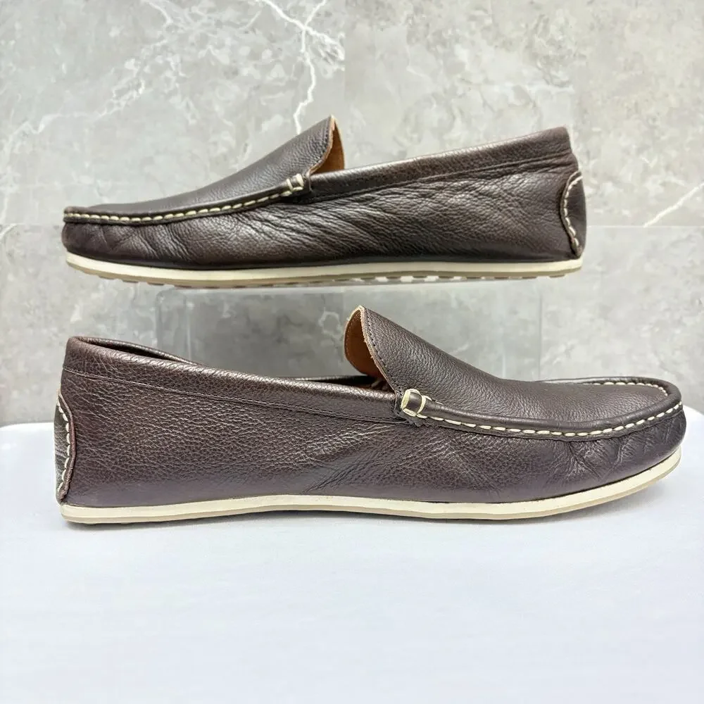 Allen Edmonds Loafers Brown Leather Slip On Moccasin Driving Shoes Mens Size 12D